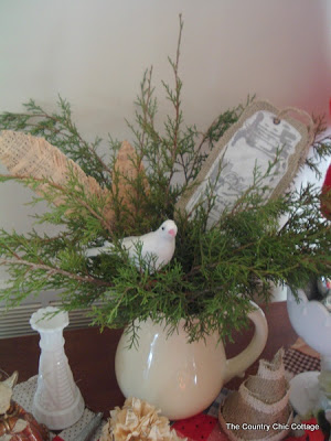 Christmas pine arrangement