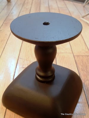 upside down pedestal for Christmas tree craft
