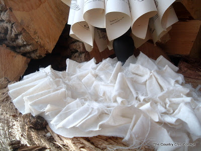 adding a skirt to sheet music Christmas tree