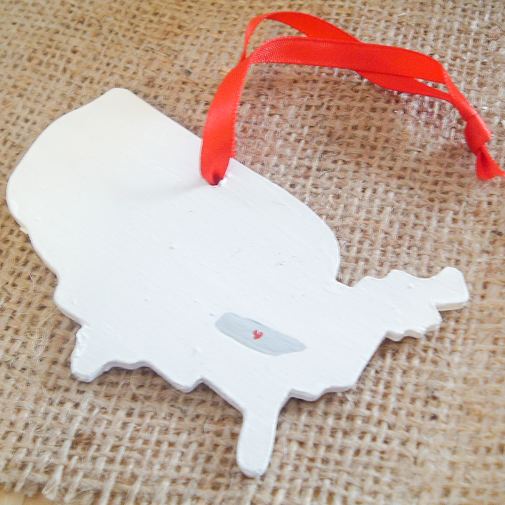 personalized state christmas ornaments