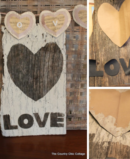 Valentine Wood Sign - The Country Chic Cottage - Square