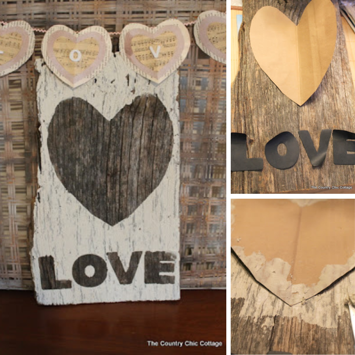 Valentine Wood Sign - The Country Chic Cottage - Square