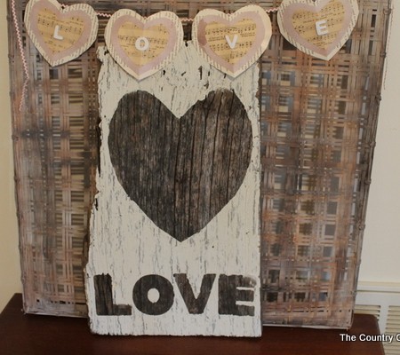 Make this love sign in minutes from barnwood! Perfect for Valentine's Day!