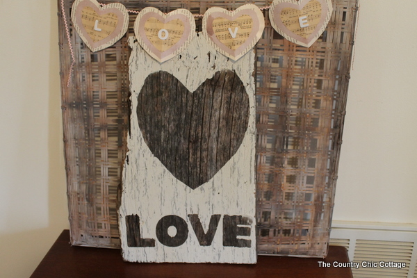 Make this love sign in minutes from barnwood! Perfect for Valentine's Day!