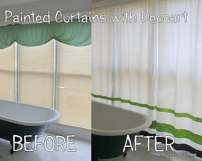 before and after painted curtains