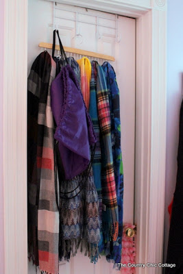 hanging scarf organization 