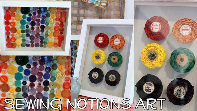 collage of sewing notions art