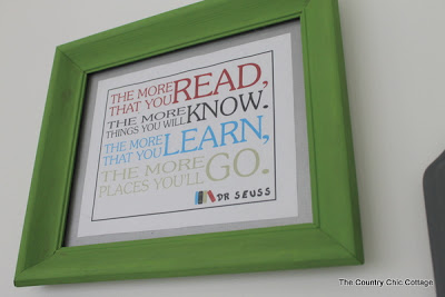 The more you read the more you know quote printed and framed.