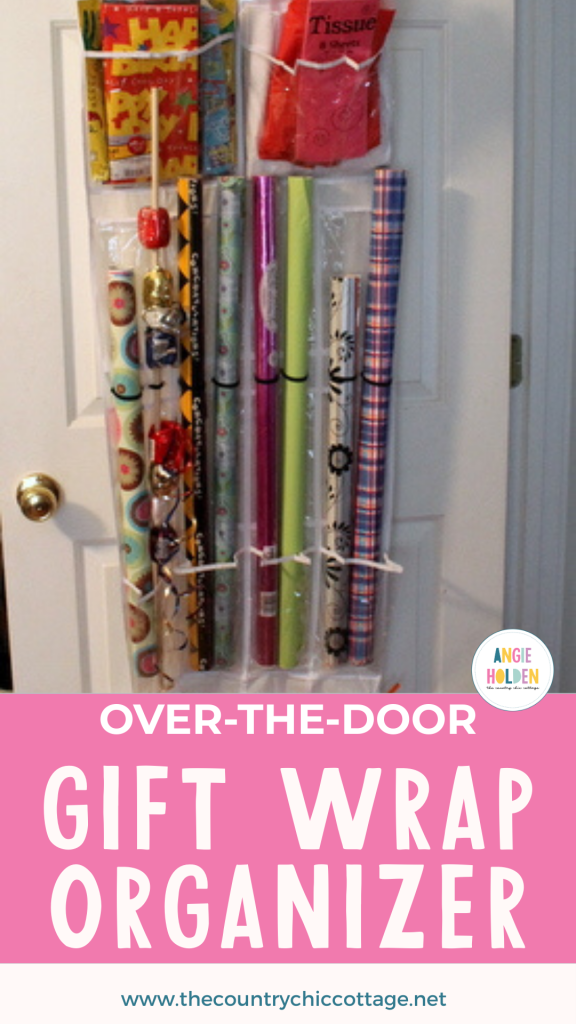 over-the-door gift wrap organizer