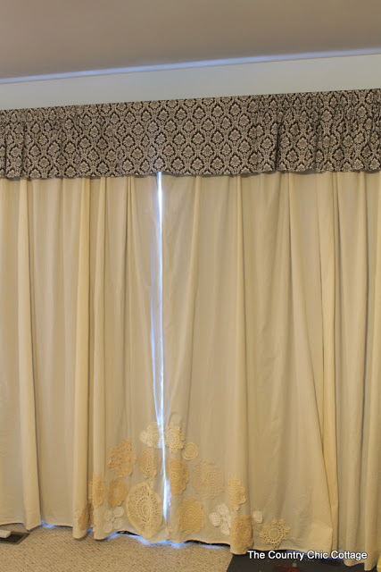 Picture of DIY Muslin Curtains with Doilies 