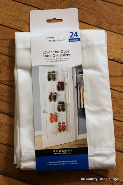 Gift Wrap Storage From An Over The Door Shoe Organizer The