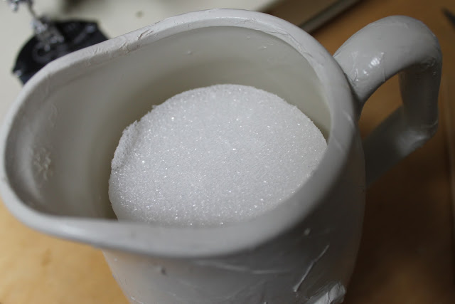 adding styrofoam to pitcher