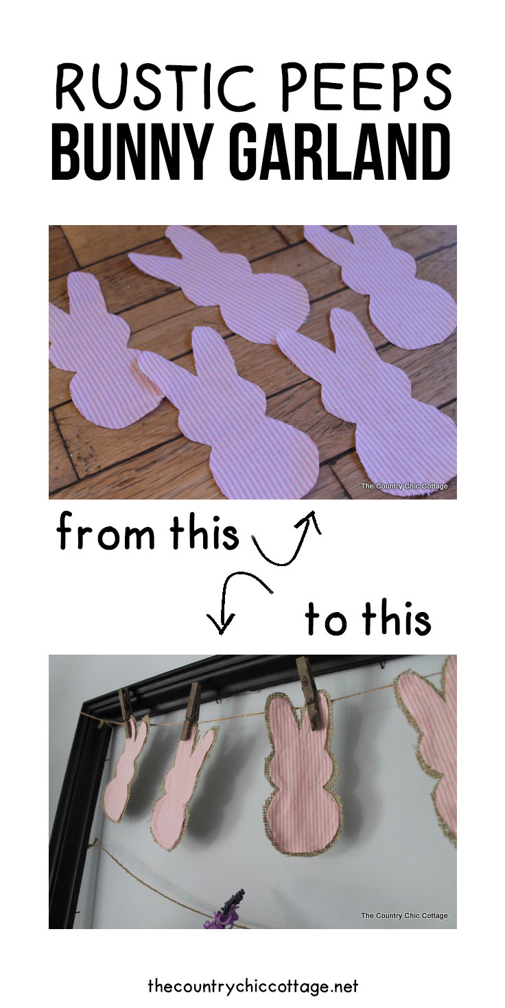 Make this rustic peeps bunny garland in minutes!