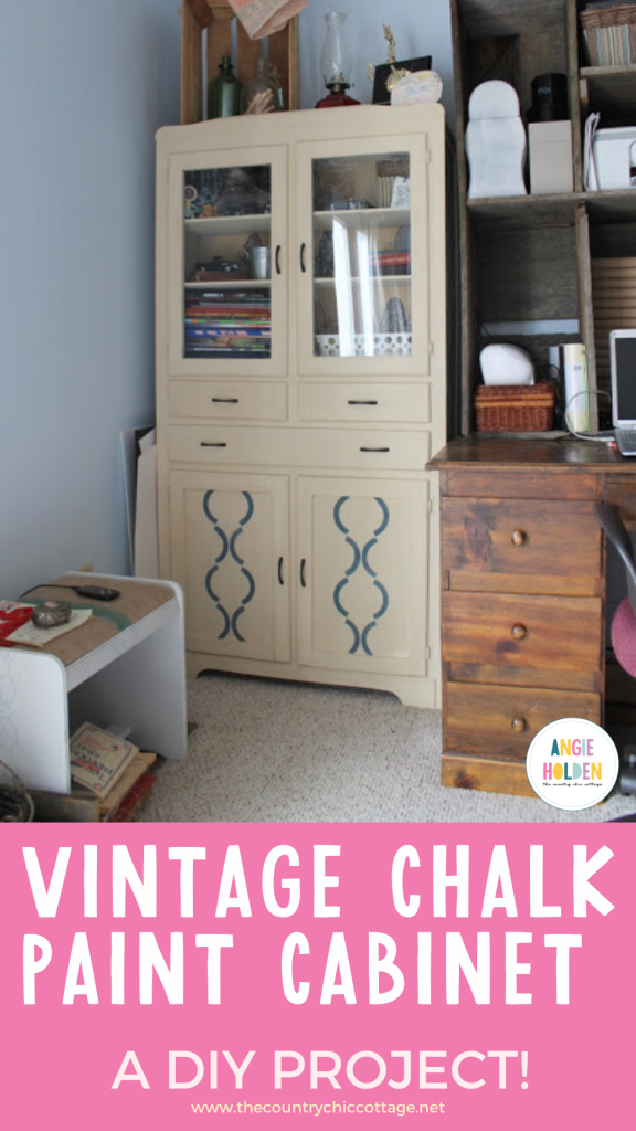 DIY vintage chalk paint cabinet