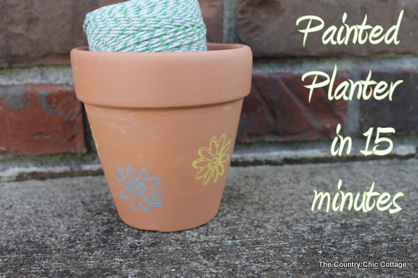 15 minute painted planter