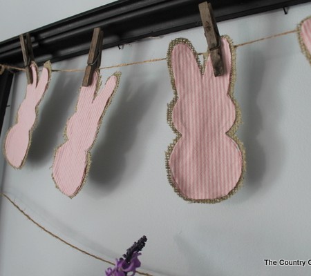 Make this rustic peeps bunny garland in minutes!