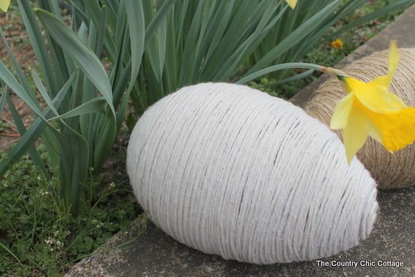 easter egg wrapped in baker's twine