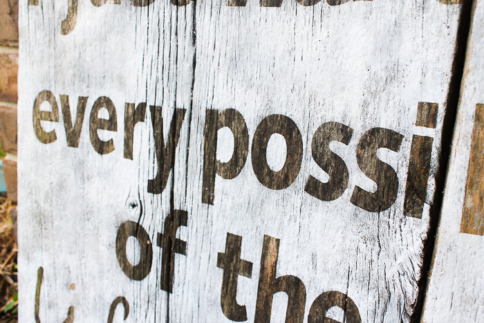 Hunger Games love quote on DIY wooden sign