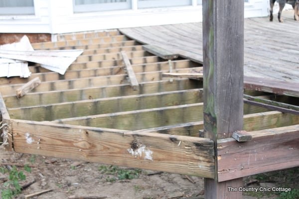 removing a top from an old deck