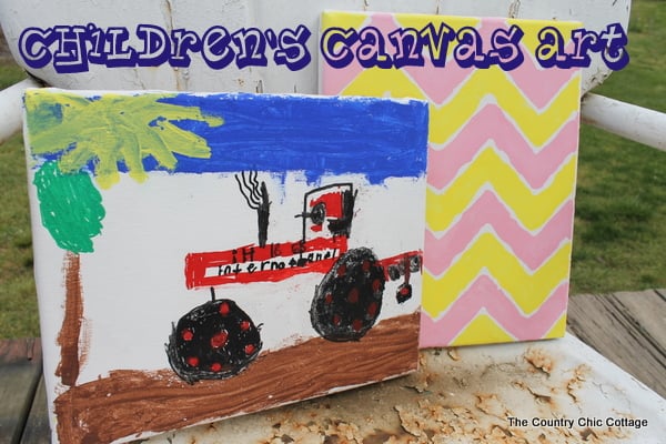 rainy day kids craft canvas art