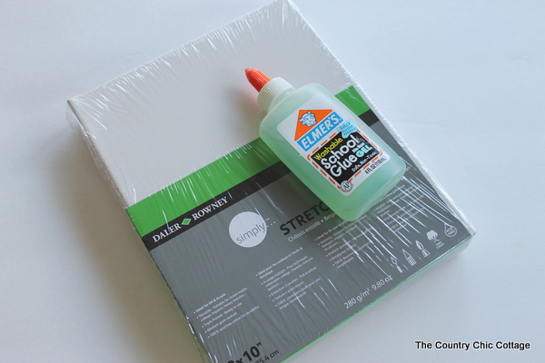 rainy day kids craft canvas art glue resist art technique
