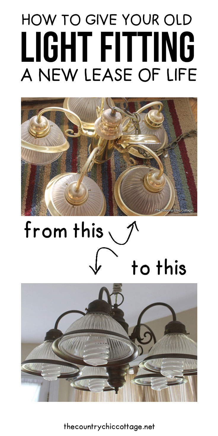 How To Spray Paint Your Light Fixtures The Country Chic Cottage Learn How To Spray Paint Your Light Fixtures And Take Them From 80s Wow