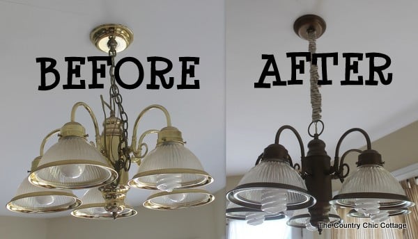 Painting Over Brass with Rustoleum Oil-Rubbed Bronze Paint {a tutorial}