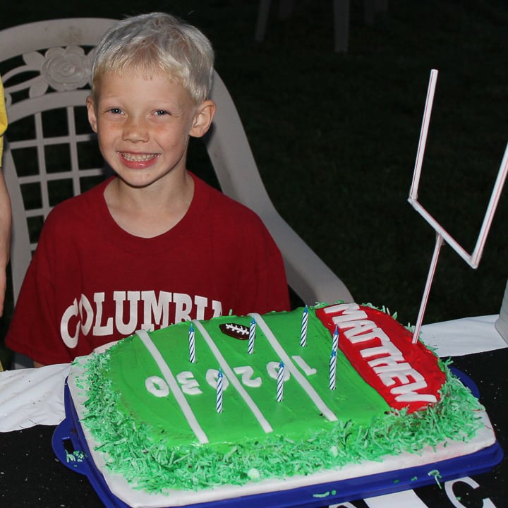 football cake for a birthday party