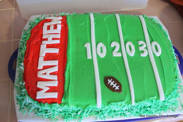 Football Cake - The Country Chic Cottage