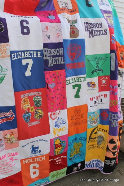 finished memory quilt