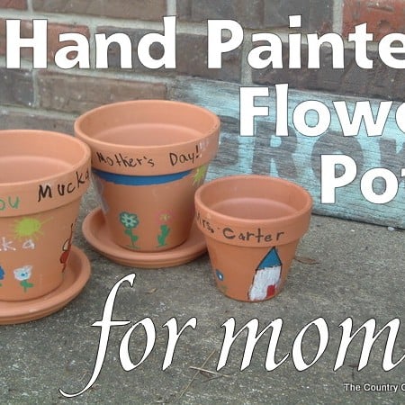 flower pots painted by hand for mother's day