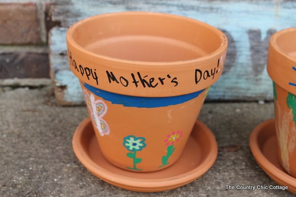 happy mother's day flower pot