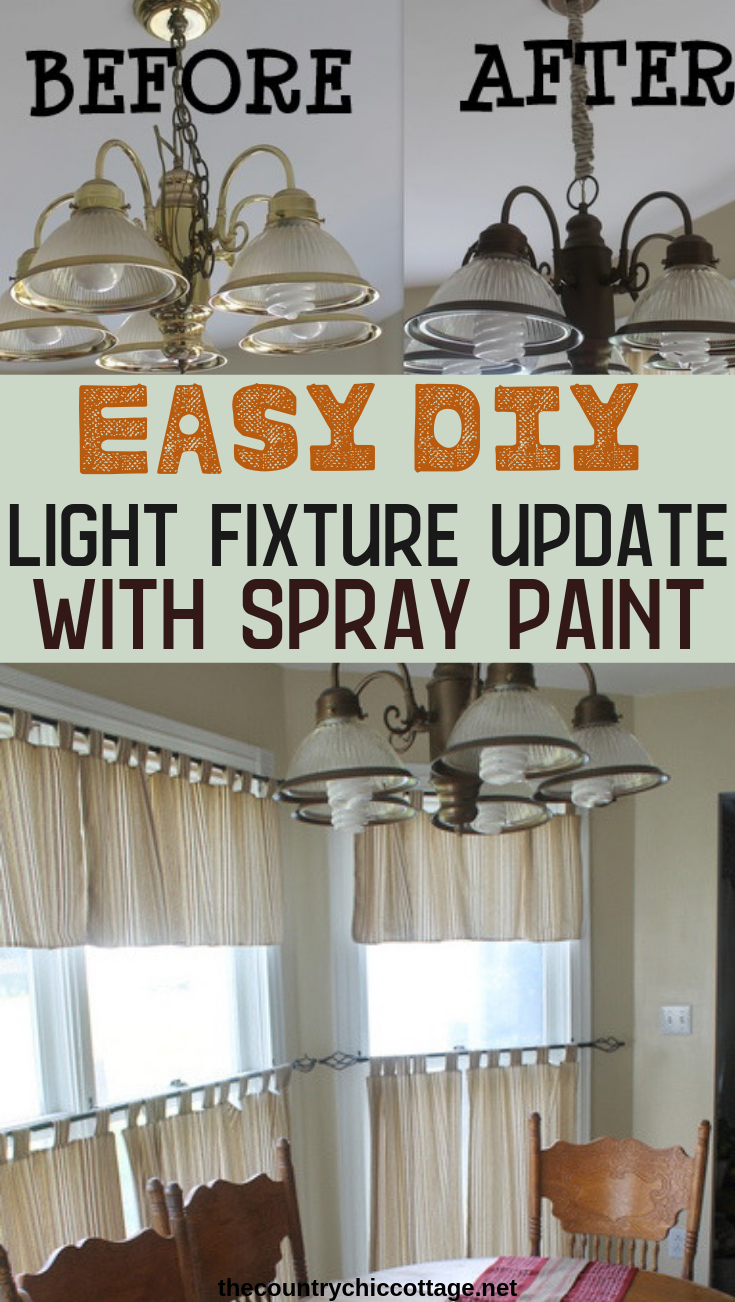 Learn how to spray paint light fixtures with this super simple tutorial.  A quick and easy low cost makeover that anyone can do!