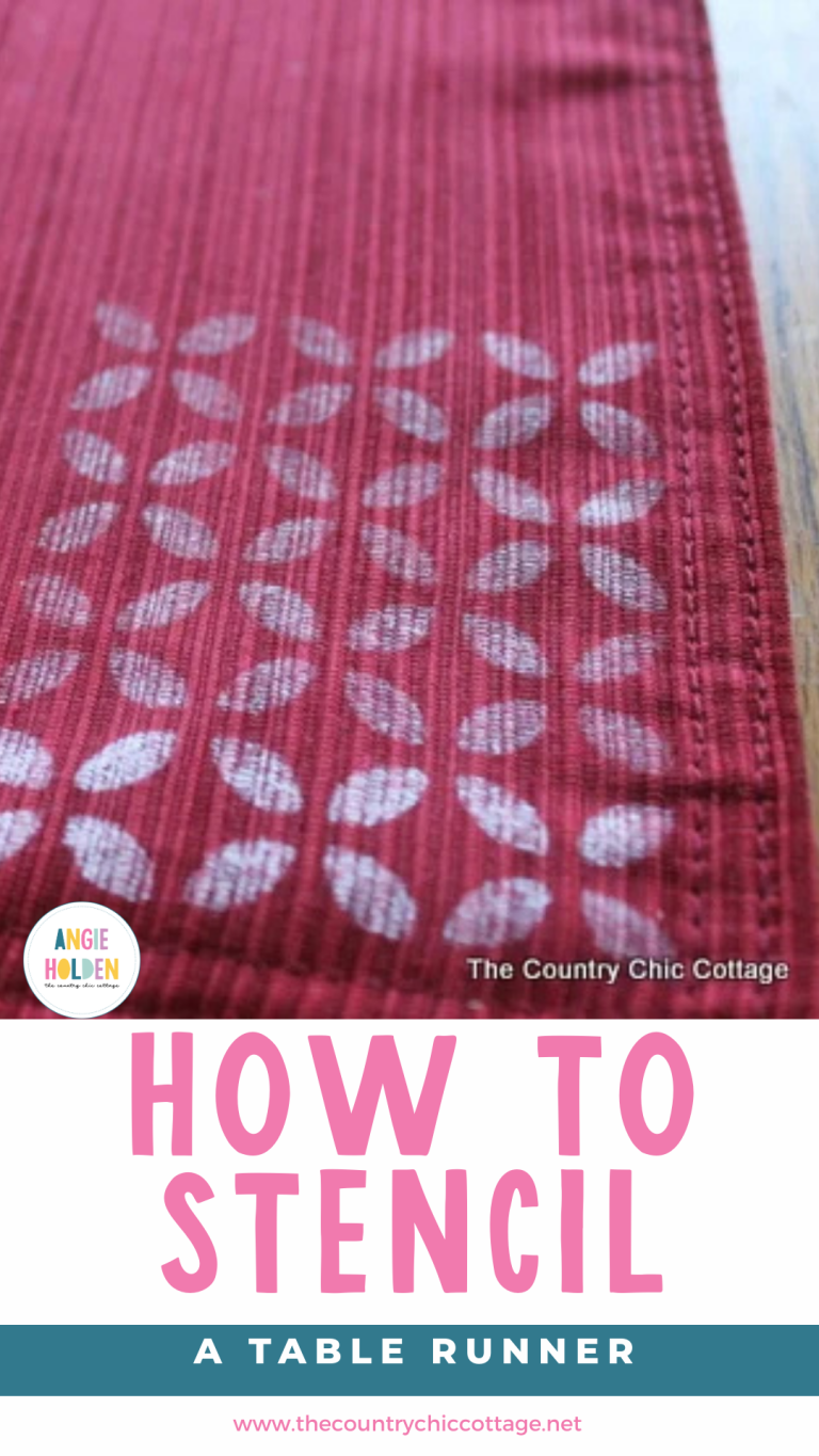 How to Stencil A Table Runner - Angie Holden The Country Chic Cottage