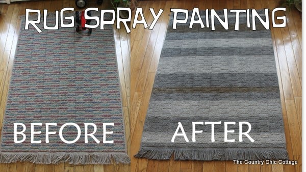 rug spray painting before and after