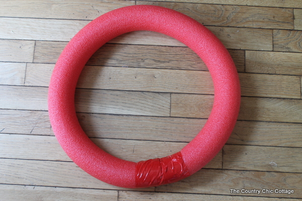 July 4th wreath decor circular pool noodle