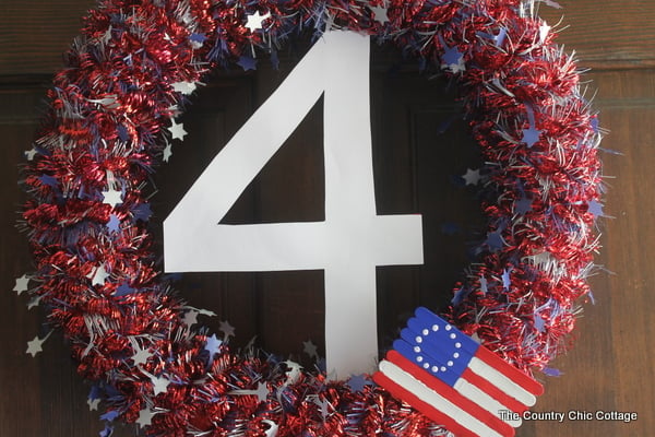 July 4th wreath decor