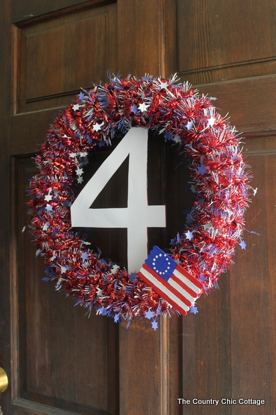 July 4th wreath on door