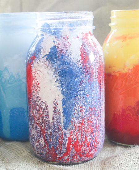 Decorating jars 5 ways with paint and decoupage
