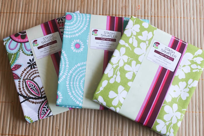 These pre-cut fabric samplers from Walmart are perfect for your decorated mason jars