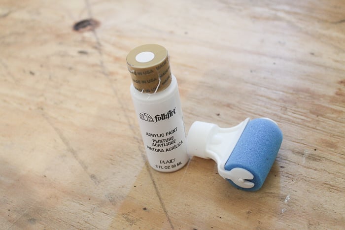 white paint with a foam roller
