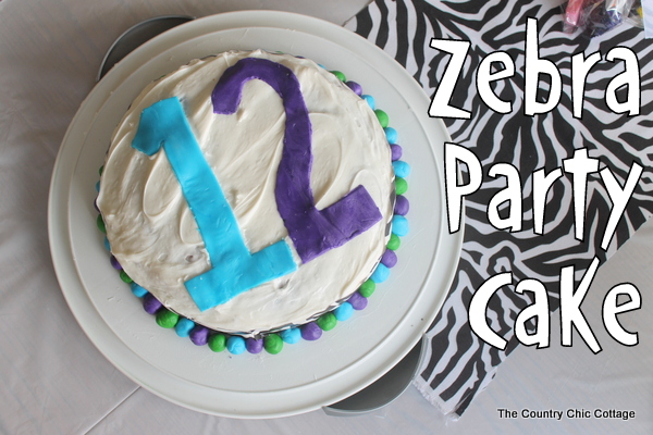 Semi-Homemade Zebra Party Cake