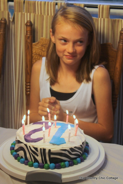 little girl with her birthday cake