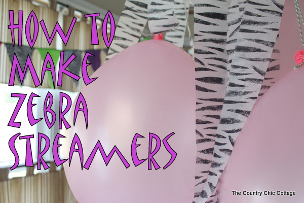 How to make zebra streamers