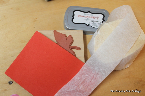 white streamers with stamping set