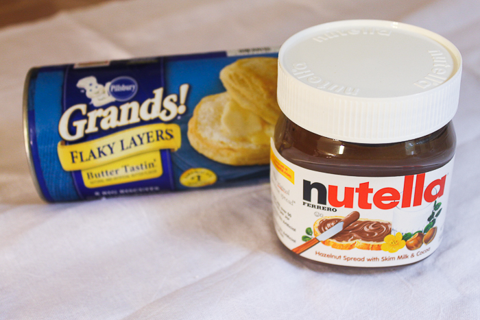 Nutella and canned biscuits