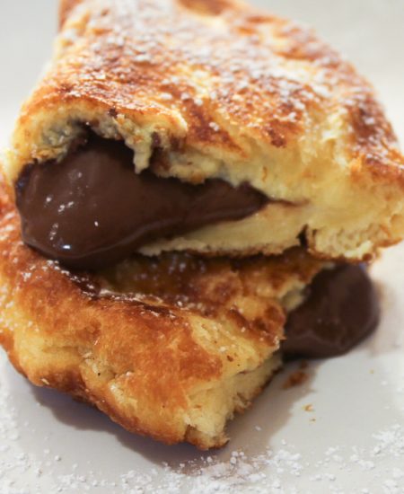 A close up of food on a plate, with Fried pie