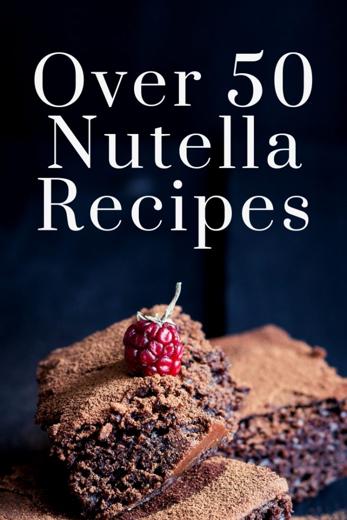 Over 50 Nutella recipes for everything from cookies to cheesecake to brownies and so much more! Make these Nutella dessert recipes today! #nutella #dessert #recipe