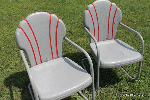 Spray Painting Metal Dining Room Chairs