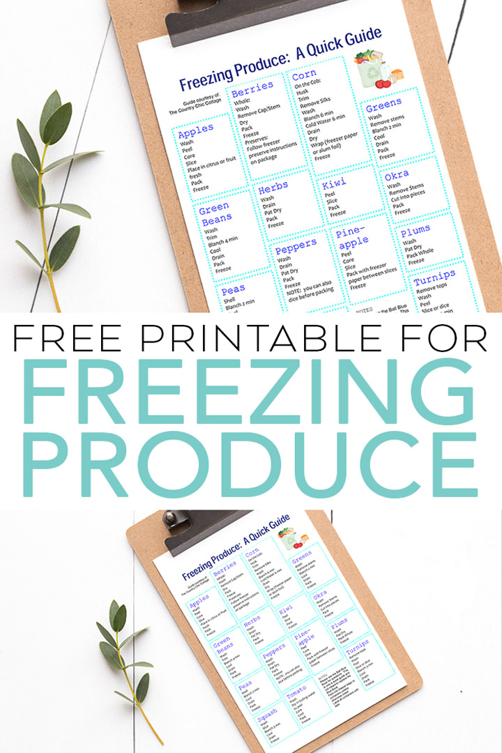 Our quick guide for freezing produce is perfect for keeping handy in the kitchen! Freeze that summer freshness from fruits and vegetables! #kitchen #summer #garden #gardening #freezer 
